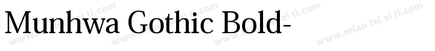 Munhwa Gothic Bold字体转换